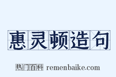 惠灵顿造句是什么意思的图片